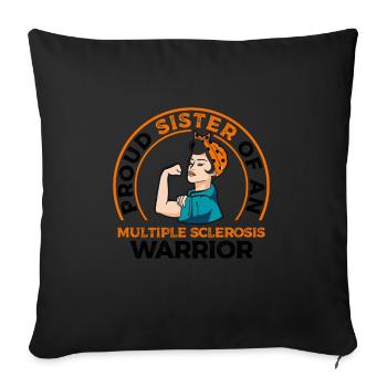 Fière soeur d’un - Housse de coussin décorative 45 x 45 cm - noir - Devant