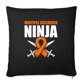 Ms-conscience Sclérose en plaques Ninja - Housse de coussin décorative 45 x 45 cm - noir - Devant