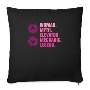 Weibliches Aufzugsmechaniker-design Für Einen - Sofa pillowcase 17,3'' x 17,3'' (45 x 45 cm) - black - Front
