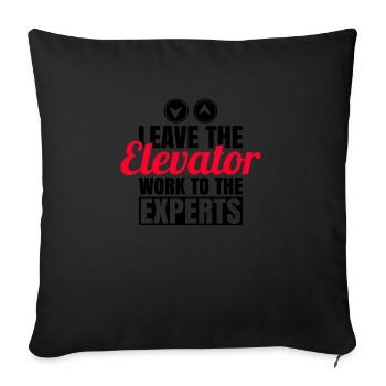 Elevatro Techniccian Design Für Einen - Sofa pillowcase 17,3'' x 17,3'' (45 x 45 cm) - black - Front