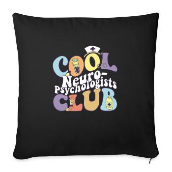Psychologue Cool Neuropsychologists Club - Housse de coussin décorative 45 x 45 cm - noir - Devant