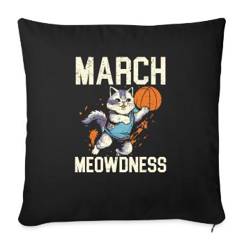 Basketball Cat Basketteur Joueur de basket-ball J’aime le basket-ball - Housse de coussin décorative 45 x 45 cm - noir - Devant