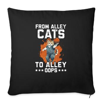 Basketball Cat Basketteur Joueur de basket-ball J’aime le basket-ball - Housse de coussin décorative 45 x 45 cm - noir - Devant