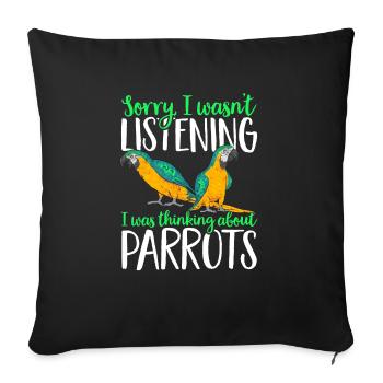 Gelbbrustara Papagei Blue And Yellow Macaw - Sofakissenbezug 45 x 45 cm - Schwarz - Vorne