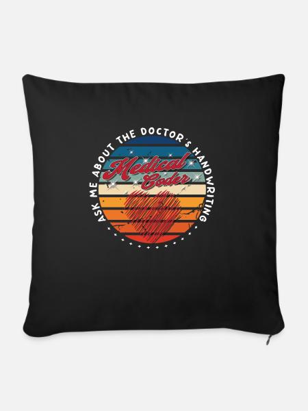 Medizinischer Assistent - Medizinischer Kodierer - Sofakissenbezug 45 x 45 cm - Schwarz