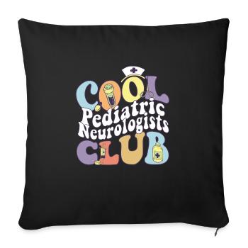 Cool Pediatric Neurologists Club Pedia Squad - Housse de coussin décorative 45 x 45 cm - noir - Devant