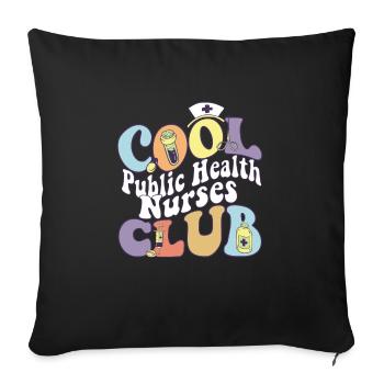 Cool Public Health Nurses Club RN Nurse - Sofakissenbezug 45 x 45 cm - Schwarz - Vorne