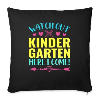 Kindergarten Kindergarten Teacher Rainbow Colors - Sofa pillowcase 17,3'' x 17,3'' (45 x 45 cm) - black - Front