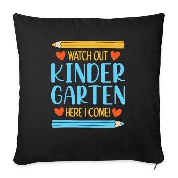Kindergarten Kindergarten Teacher Rainbow Colors - Sofa pillowcase 17,3'' x 17,3'' (45 x 45 cm) - black - Front