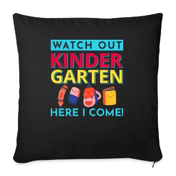 Kindergarten Kindergarten Teacher Rainbow Colors - Sofa pillowcase 17,3'' x 17,3'' (45 x 45 cm) - black - Front