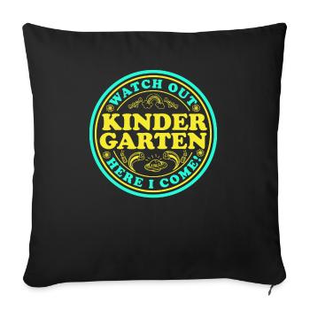 Kindergarten Kindergarten Teacher Rainbow Colors - Sofa pillowcase 17,3'' x 17,3'' (45 x 45 cm) - black - Front
