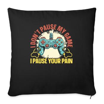 Gamer Nurse Video Game Player Gaming Nursing - Sofa pillowcase 17,3'' x 17,3'' (45 x 45 cm) - black - Front