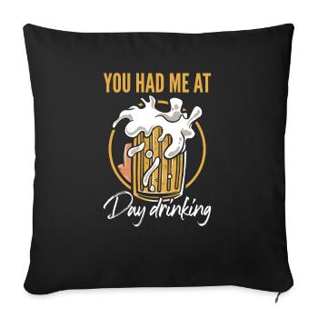 Sie Hatten Mich Bei Day Drinking Retro Beach - Sofakissenbezug 45 x 45 cm - Schwarz - Vorne