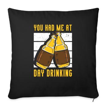 Sie Hatten Mich Bei Day Drinking Retro Beach - Sofakissenbezug 45 x 45 cm - Schwarz - Vorne