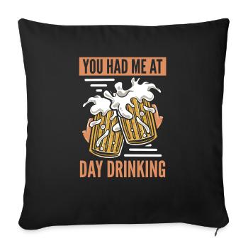 Sie Hatten Mich Bei Day Drinking Retro Beach - Sofakissenbezug 45 x 45 cm - Schwarz - Vorne