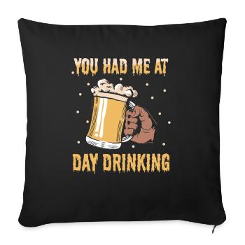 Sie Hatten Mich Bei Day Drinking Retro Beach - Sofakissenbezug 45 x 45 cm - Schwarz - Vorne