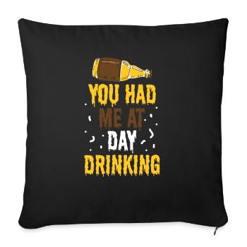 Sie Hatten Mich Bei Day Drinking Retro Beach - Sofakissenbezug 45 x 45 cm - Schwarz - Vorne