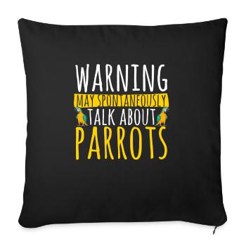 Yellow-breasted Macaw Parrot Blue And Yellow Macaw - Sofa pillowcase 17,3'' x 17,3'' (45 x 45 cm) - black - Front