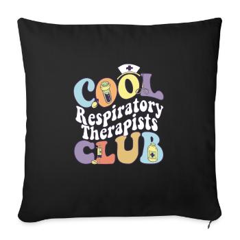 Cool Respiratory Therapists Club Medical - Sofa pillowcase 17,3'' x 17,3'' (45 x 45 cm) - black - Front