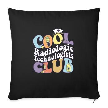 Cool Radiologic Technologists Club Rad Tech Squad - Sofa pillowcase 17,3'' x 17,3'' (45 x 45 cm) - black - Front