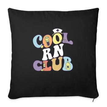Cool Rn Club Infirmière autorisée Médical - Housse de coussin décorative 45 x 45 cm - noir - Devant