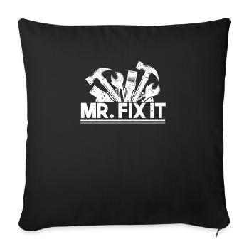 Mr Fix It Funny Handyman Wrench Tools Briy Repair - Housse de coussin décorative 45 x 45 cm - noir - Devant