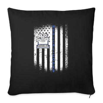 Assistant médical - Codeur médical - Housse de coussin décorative 45 x 45 cm - noir - Devant