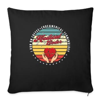 Medizinischer Assistent - Medizinischer Kodierer - Sofakissenbezug 45 x 45 cm - Schwarz - Vorne