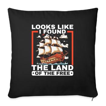 Christophe Colomb Italo-Américain Jour de Christophe Colomb - Housse de coussin décorative 45 x 45 cm - noir - Devant