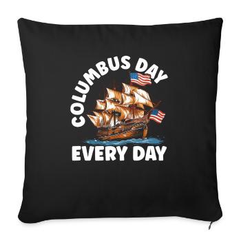 Christoph Kolumbus Italienisch-Amerikanischer Kolumbus-Tag - Sofakissenbezug 45 x 45 cm - Schwarz - Vorne