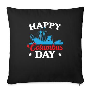 Christophe Colomb Italo-Américain Jour de Christophe Colomb - Housse de coussin décorative 45 x 45 cm - noir - Devant