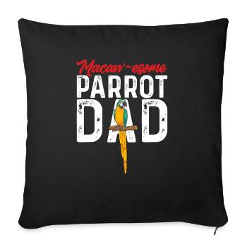 Yellow-breasted Macaw Parrot Blue And Yellow Macaw - Sofa pillowcase 17,3'' x 17,3'' (45 x 45 cm) - black - Front