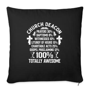 Church Deacon Religion Christian Faith Church - Sofa pillowcase 17,3'' x 17,3'' (45 x 45 cm) - black - Front