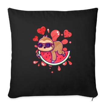 Watermelon - Sofa pillowcase 17,3'' x 17,3'' (45 x 45 cm) - black - Front