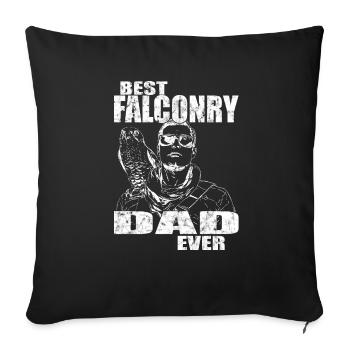 Falconer Peregrine Falcon Vintage Falconry - Sofa pillowcase 17,3'' x 17,3'' (45 x 45 cm) - black - Front