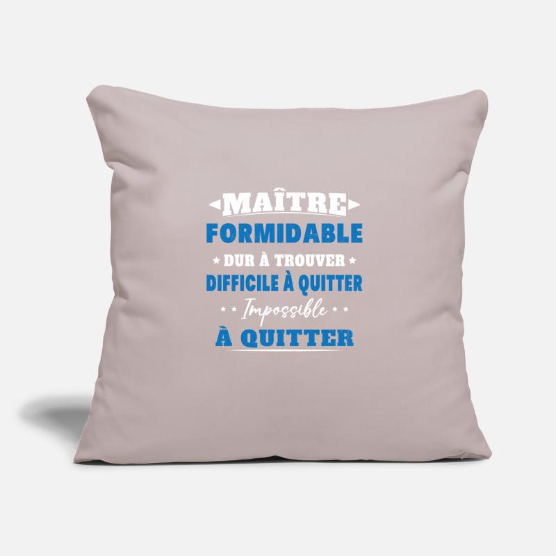 Maître formidable idée cadeau maître d'école Housse de coussin décorative 45 x 45 cm