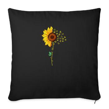 Sunflower Occupational Therapy Novelty Therapist - Sofa pillowcase 17,3'' x 17,3'' (45 x 45 cm) - black - Front