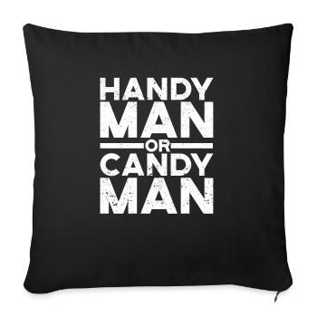 Bricoleur ou Candyman Mécanique drôle - Housse de coussin décorative 45 x 45 cm - noir - Devant