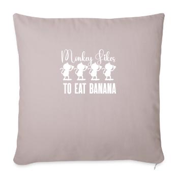 Banana Fruit Lover Funny Bananas - Sofa pillowcase 17,3'' x 17,3'' (45 x 45 cm) - light taupe - Front