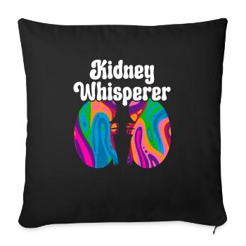 Néphrologie Infirmière Emploi médical Médecine Soins infirmiers - Housse de coussin décorative 45 x 45 cm - noir - Devant