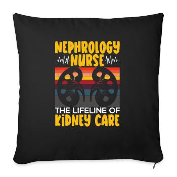 Nephrology Nurse Medical Job Medicine Nursing - Sofa pillowcase 17,3'' x 17,3'' (45 x 45 cm) - black - Front