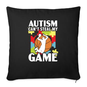 Autism Basketball Autism Warrior Basketball Player - Sofa pillowcase 17,3'' x 17,3'' (45 x 45 cm) - black - Front