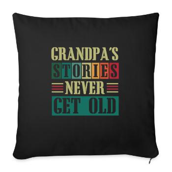 Meilleur grand-père de tous les temps, grand-père, Gramps, - Housse de coussin décorative 45 x 45 cm - noir - Devant