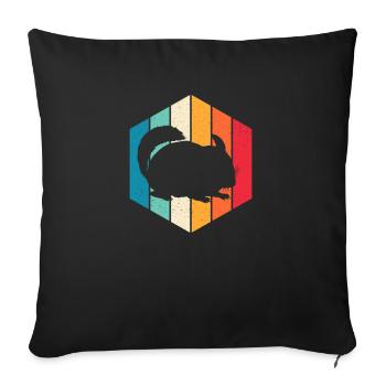 Chinchillas Quote Funny Chinchilla - Sofa pillowcase 17,3'' x 17,3'' (45 x 45 cm) - black - Front