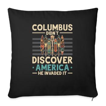 Aboriginal Indians Indigenous Native American Day - Sofa pillowcase 17,3'' x 17,3'' (45 x 45 cm) - black - Front
