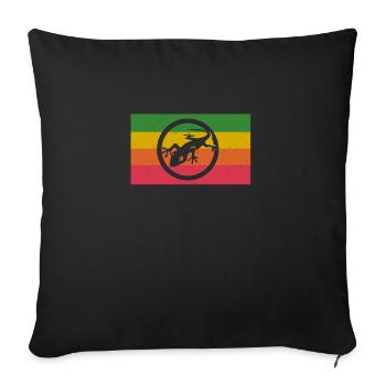 Bearded Dragon Pet Lover Lizard Owner Reptile - Sofa pillowcase 17,3'' x 17,3'' (45 x 45 cm) - black - Front