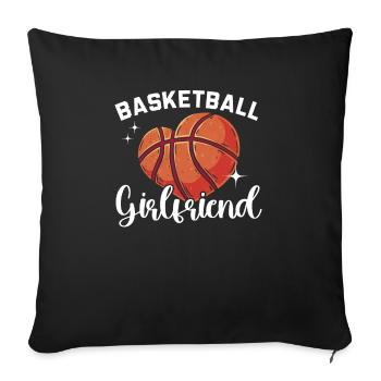 Basketball Girlfriend Love Couple Relationship - Housse de coussin décorative 45 x 45 cm - noir - Devant