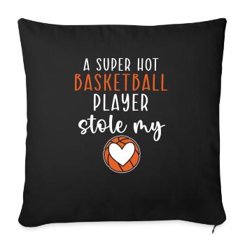 Basketball Girlfriend Love Couple Relationship - Housse de coussin décorative 45 x 45 cm - noir - Devant