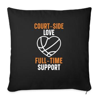 Basketball Girlfriend Love Couple Relationship - Housse de coussin décorative 45 x 45 cm - noir - Devant
