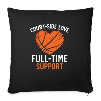 Basketball Girlfriend Love Couple Relationship - Housse de coussin décorative 45 x 45 cm - noir - Devant